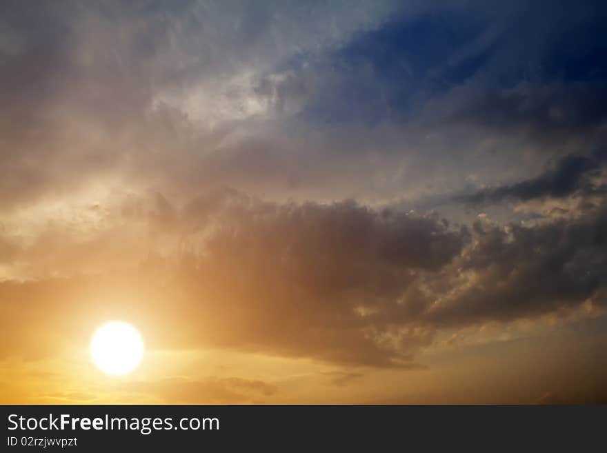 Sunset  sky  clouds