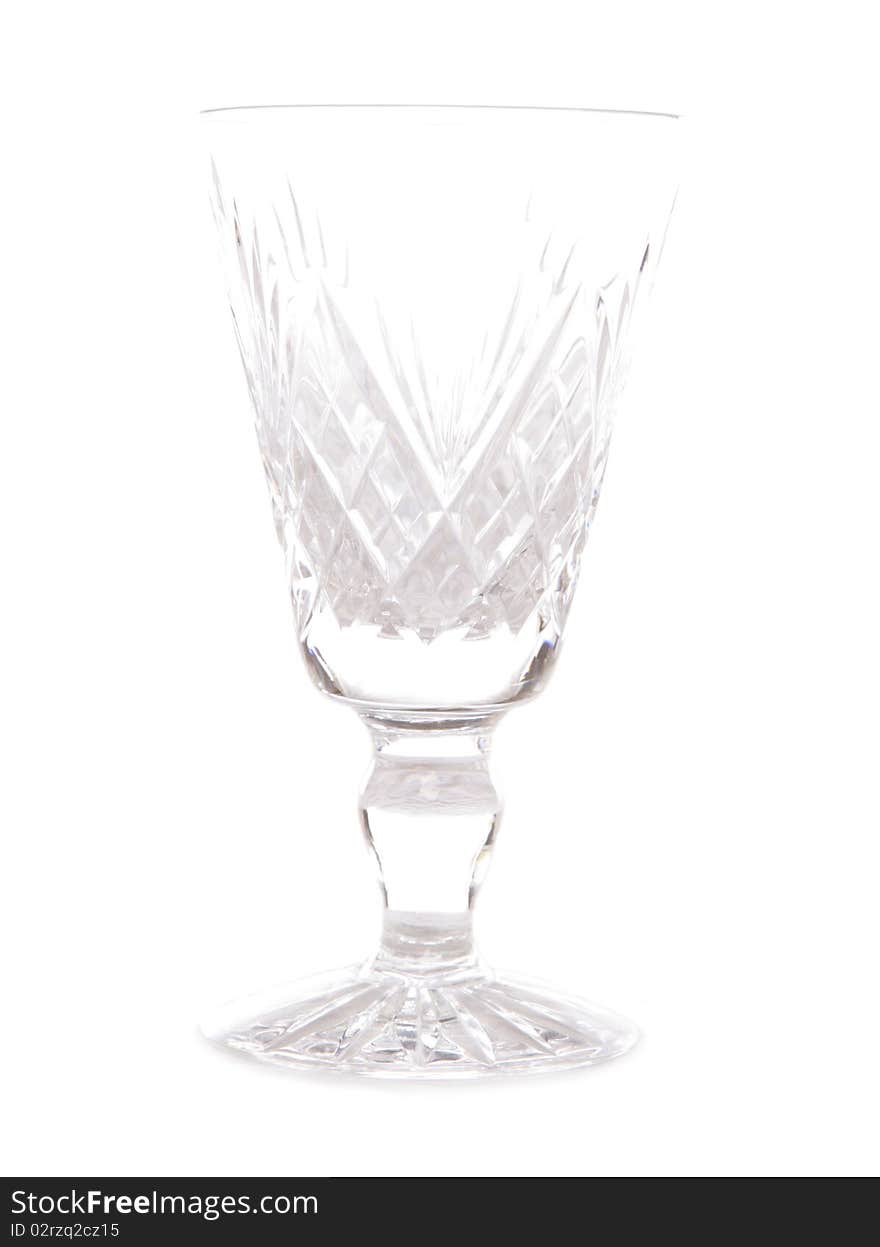 Crystal brandy glass studio cutout