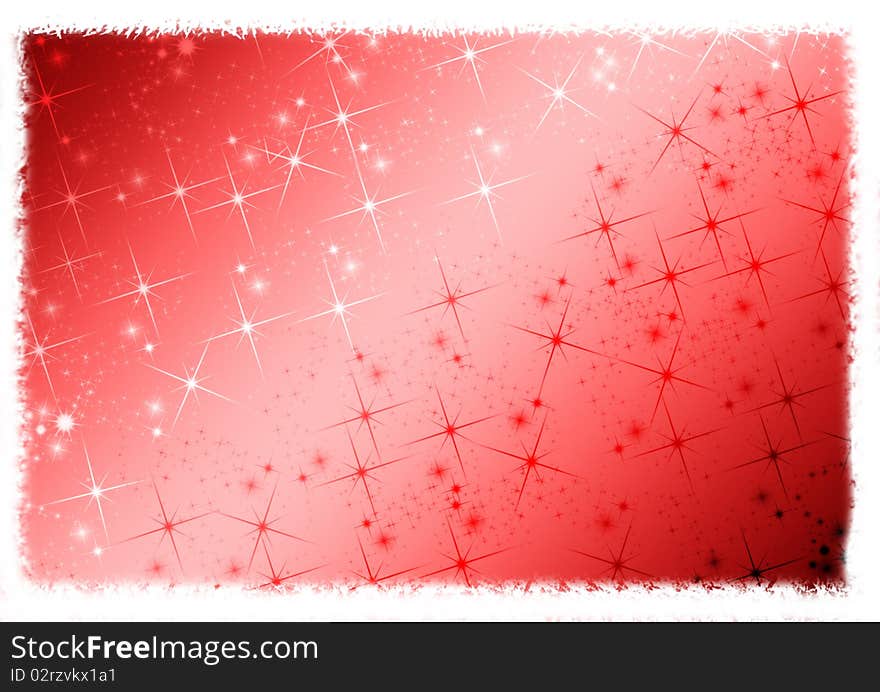 Christmas stars on white red background. Christmas stars on white red background