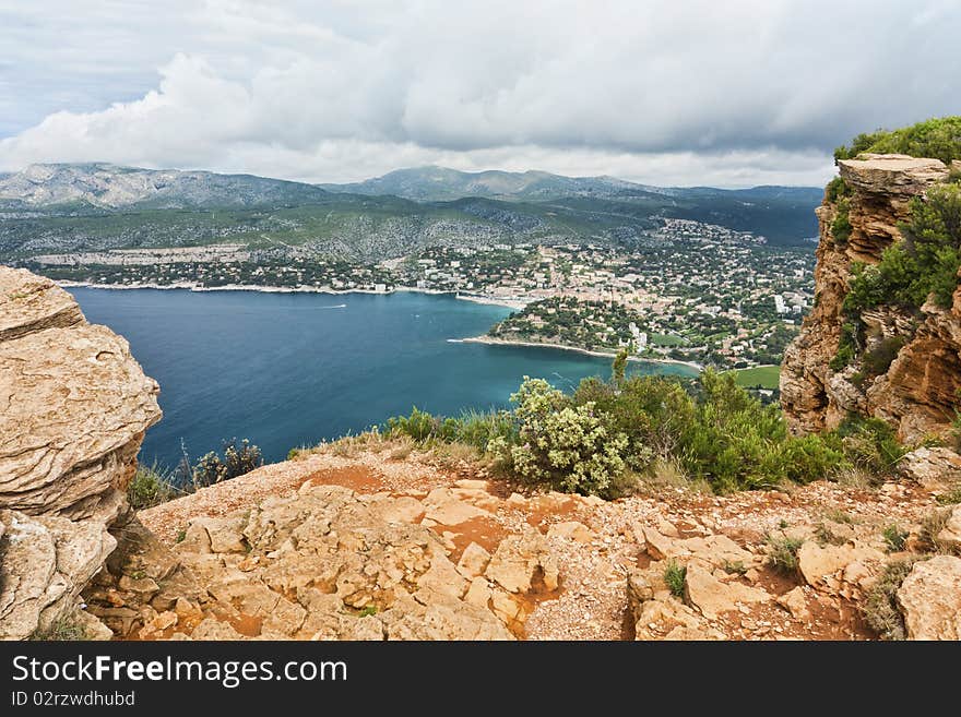 Cliffs and coast near Cassis, France