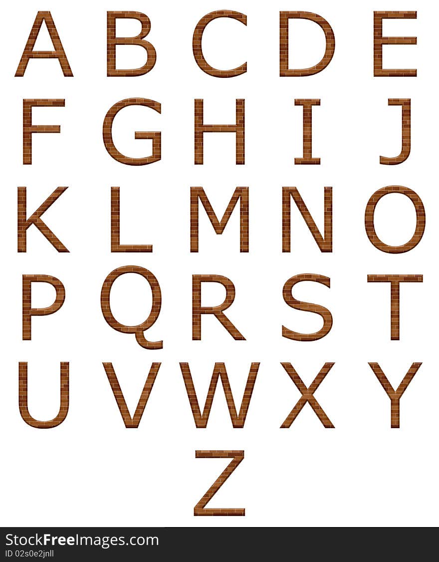 Brick Alphabet Letters