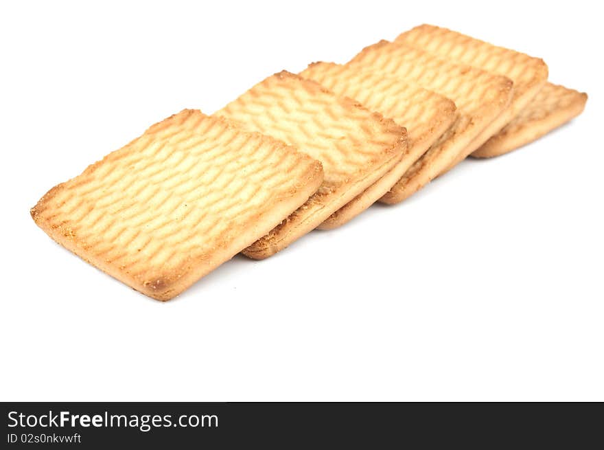 Cookies on a white background