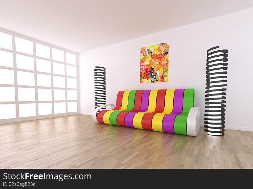 Colored Interior Composition