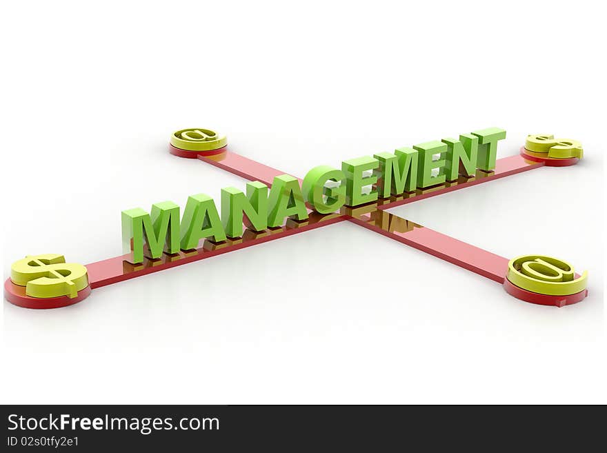 Management  and business symbol