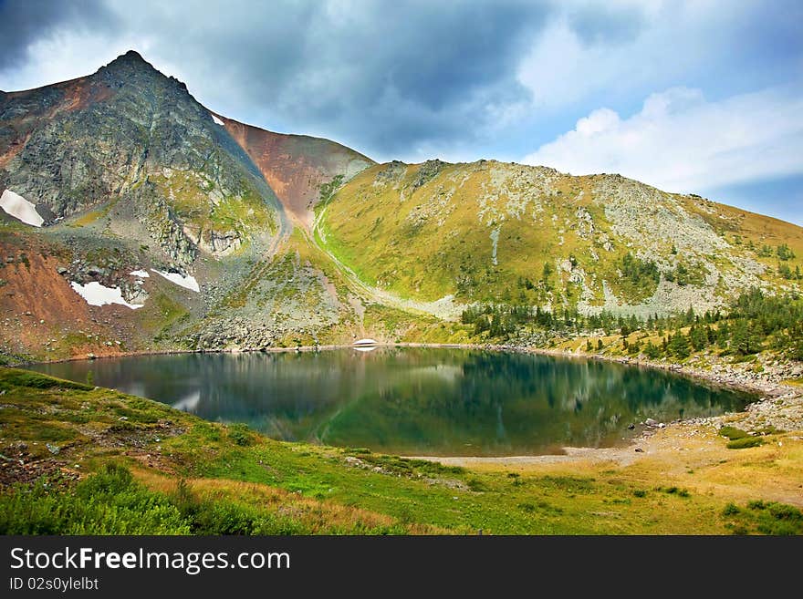 Beauty lake in mountains