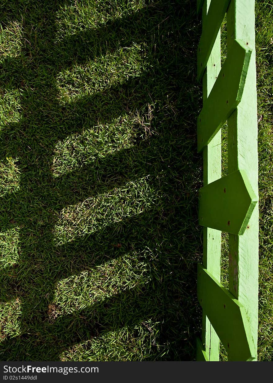 Wood fence in farm