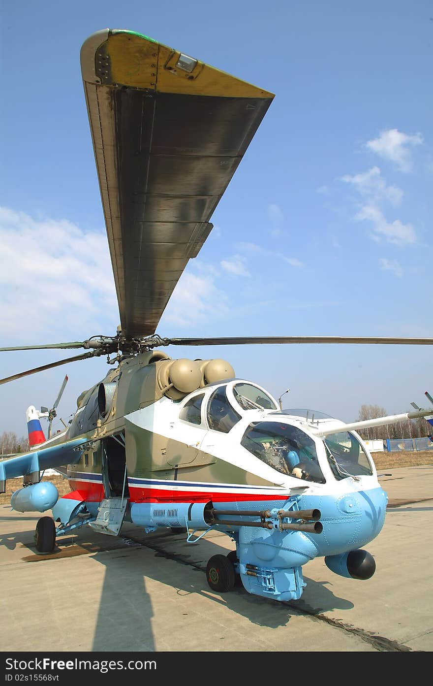 Russian military helicopter Mi-24