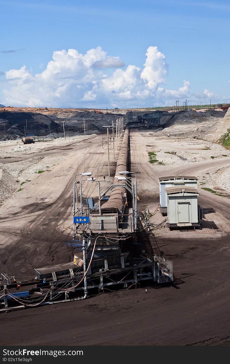 Lignite mine in north of Thailand