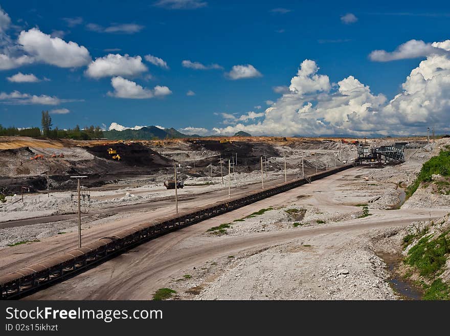 Lignite mine in north of Thailand