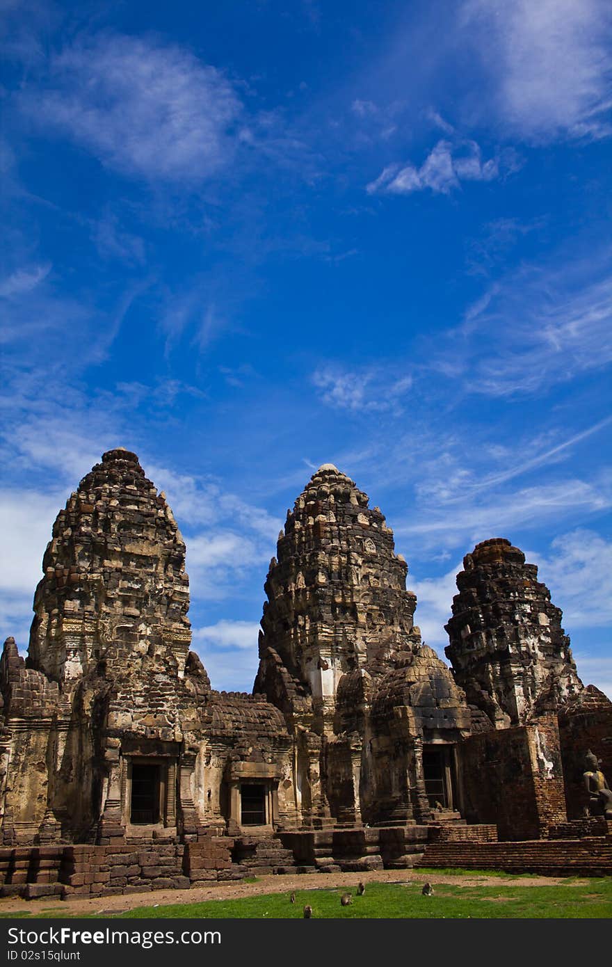 Pagoda in Lopburi of Thailand