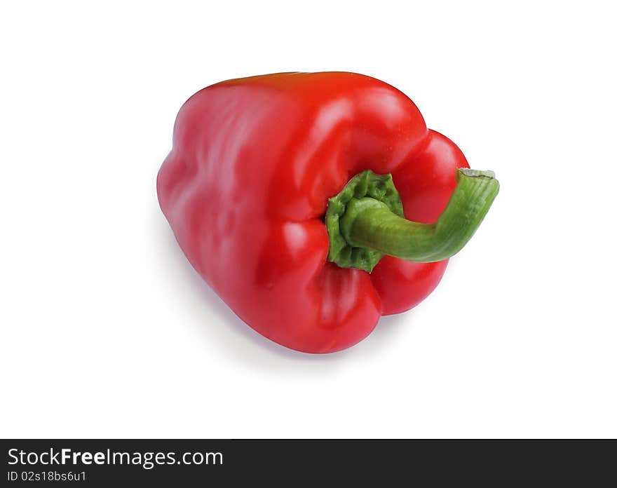 Red Pepper On A White Background