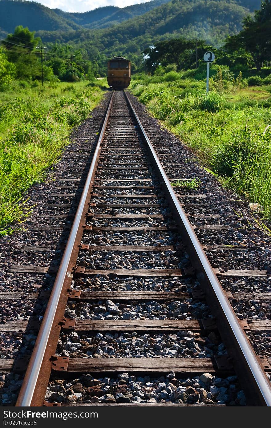 Railroad In North Of Thailand