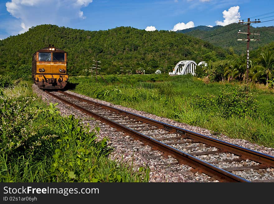 Train bridge in norhtern Thailand