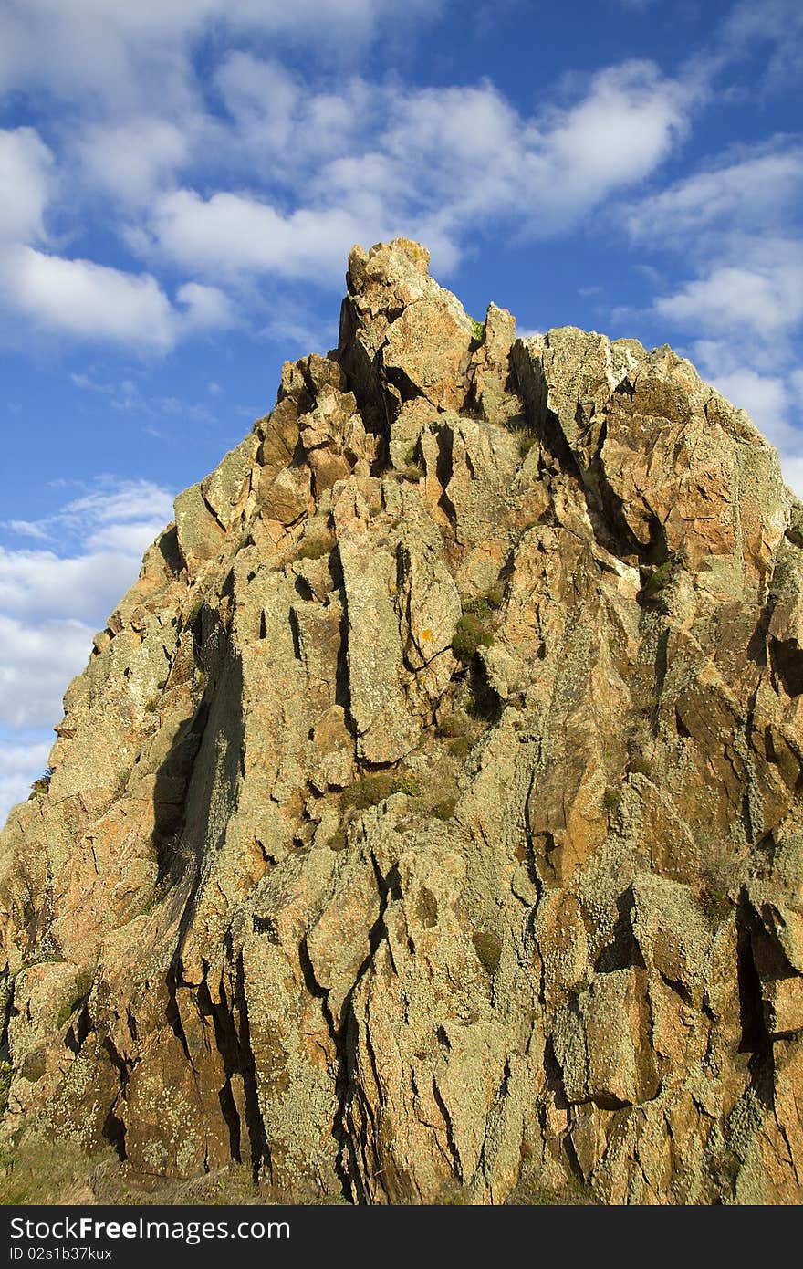 Jagged rocks and sky