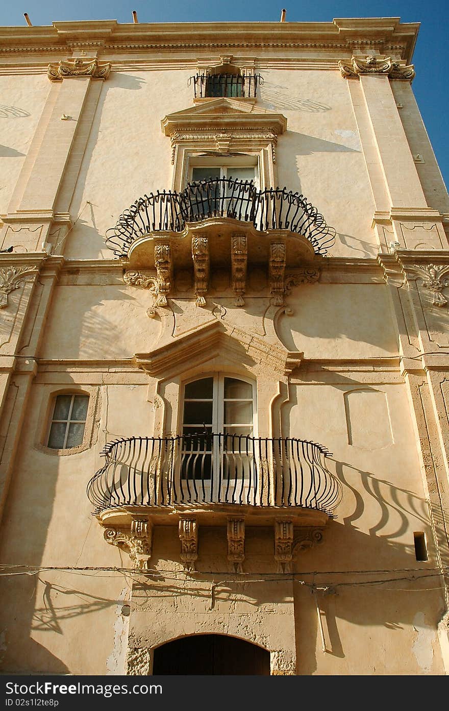 Baroque building of Noto, Sicily , listed on the Unesco world heritage. Baroque building of Noto, Sicily , listed on the Unesco world heritage