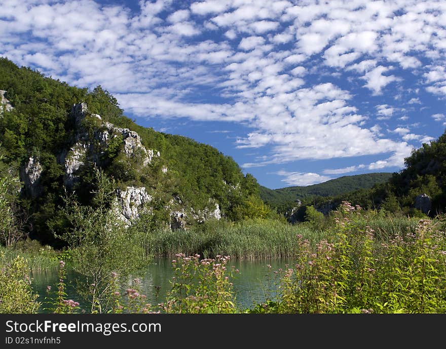 Lake in Plitvice, photo taken in Croatia National Park. Lake in Plitvice, photo taken in Croatia National Park