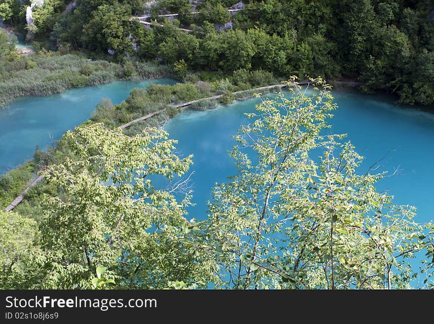 Lake in Plitvice, photo taken in Croatia National Park. Lake in Plitvice, photo taken in Croatia National Park