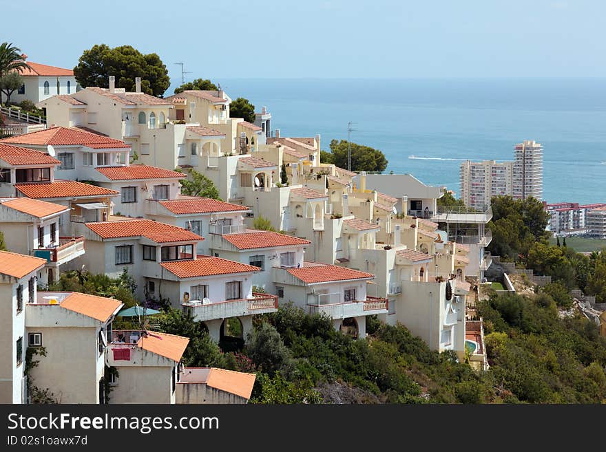 Apartments and sea in Peñiscola, Castellon,Spain. Apartments and sea in Peñiscola, Castellon,Spain