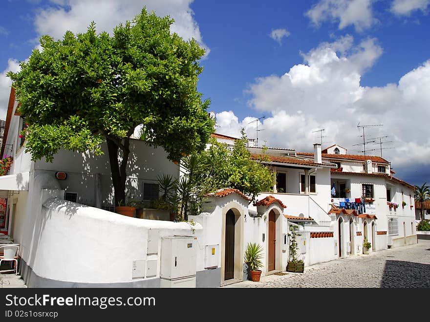 Typical Mediterranean red roof houses, Portugal. Typical Mediterranean red roof houses, Portugal