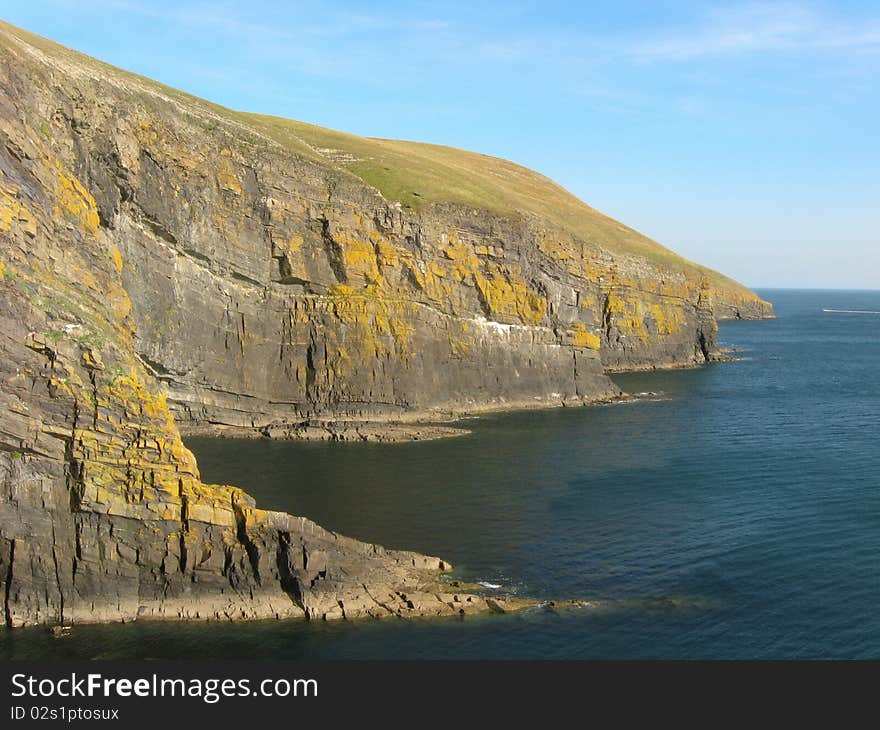 Cliffs, Cilan Head.