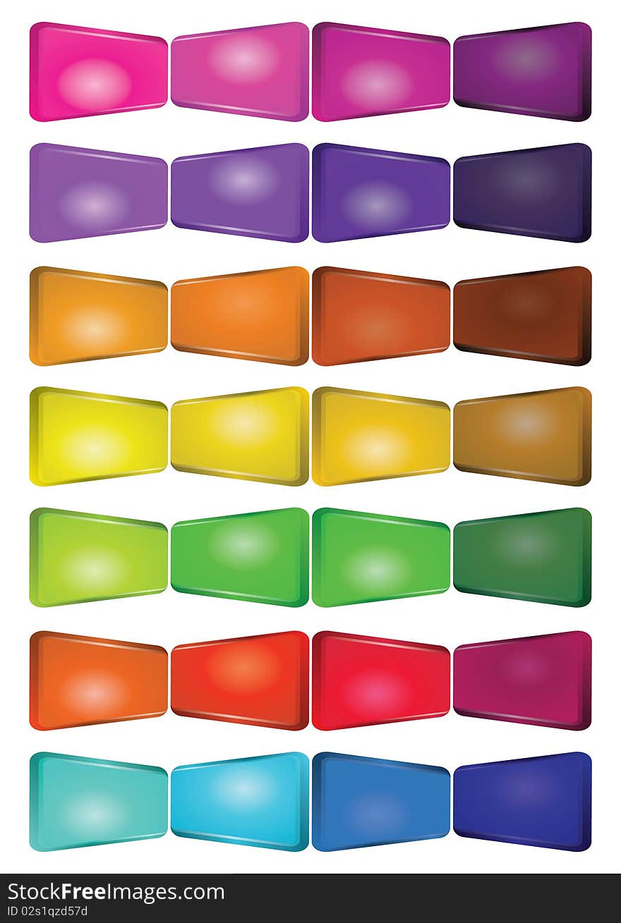 Illustration of various color icons. Illustration of various color icons