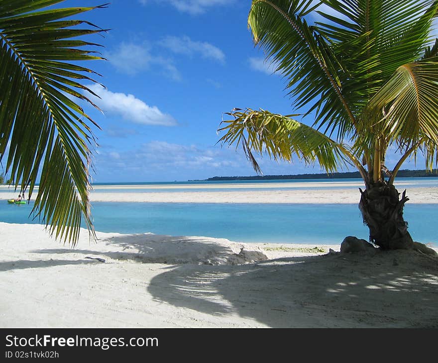 Paradise beach on the Cook Islands