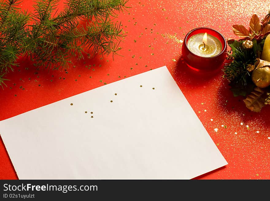 Christmas decorations. background with space for text or image.