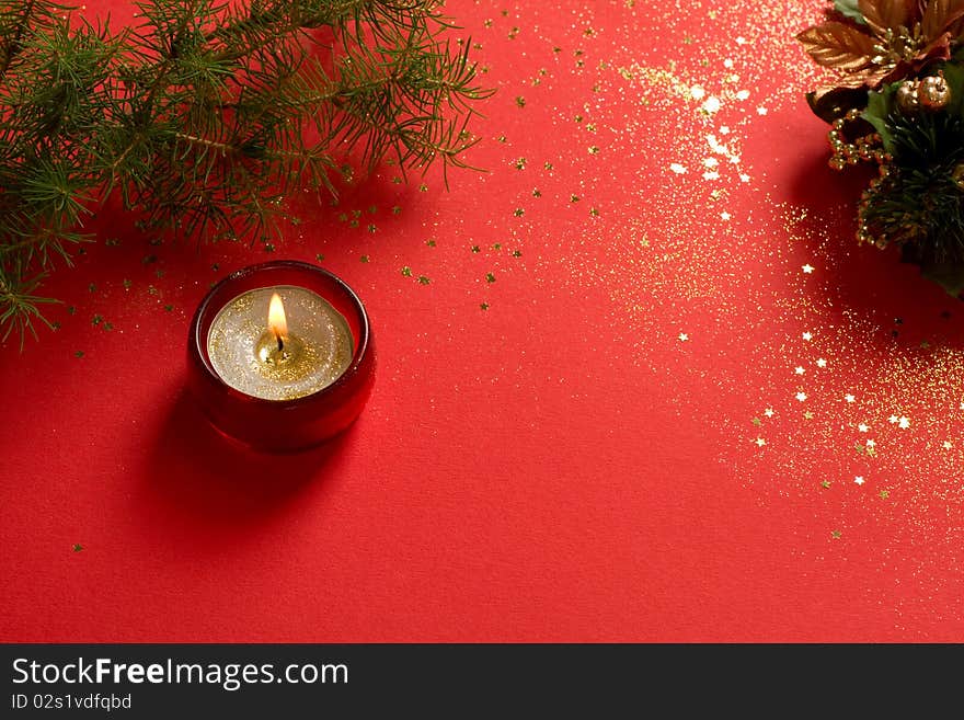 Christmas decorations. background with space for text or image.