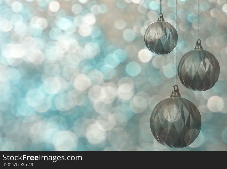 Christmas ball . background with space for text or image.