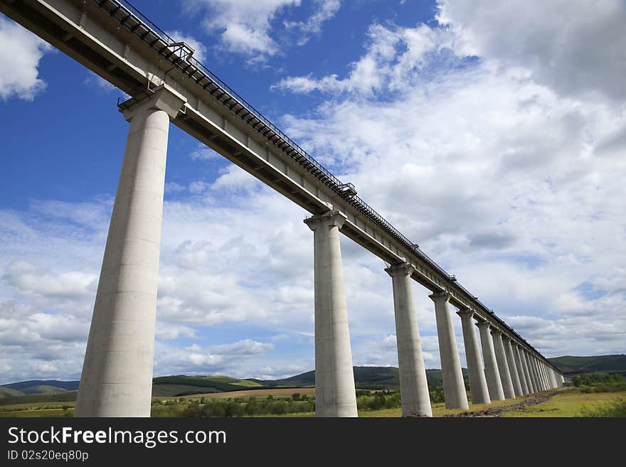 The long bridge in sky