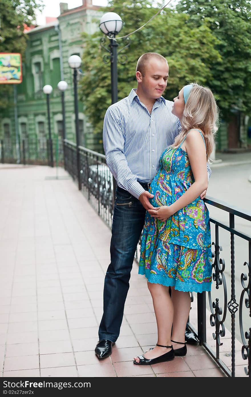 Young couple in the street