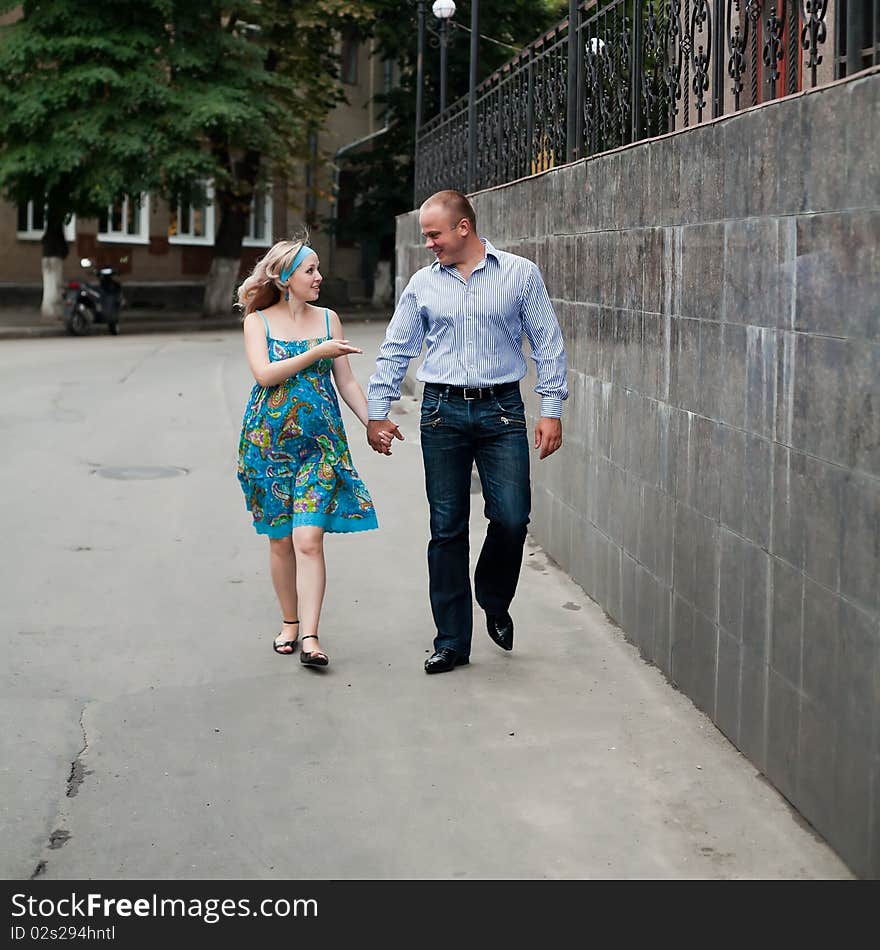 Young Couple In The Street