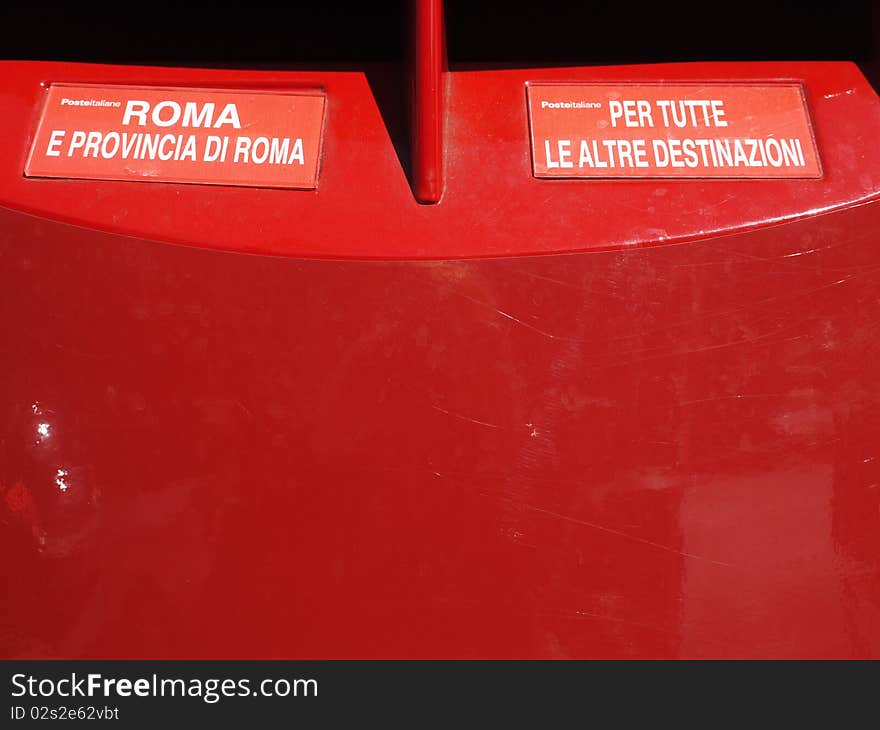 A red postal service in Rome