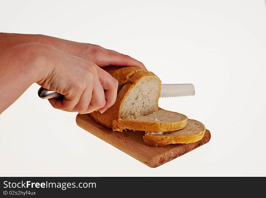 Bread isolated on a white background