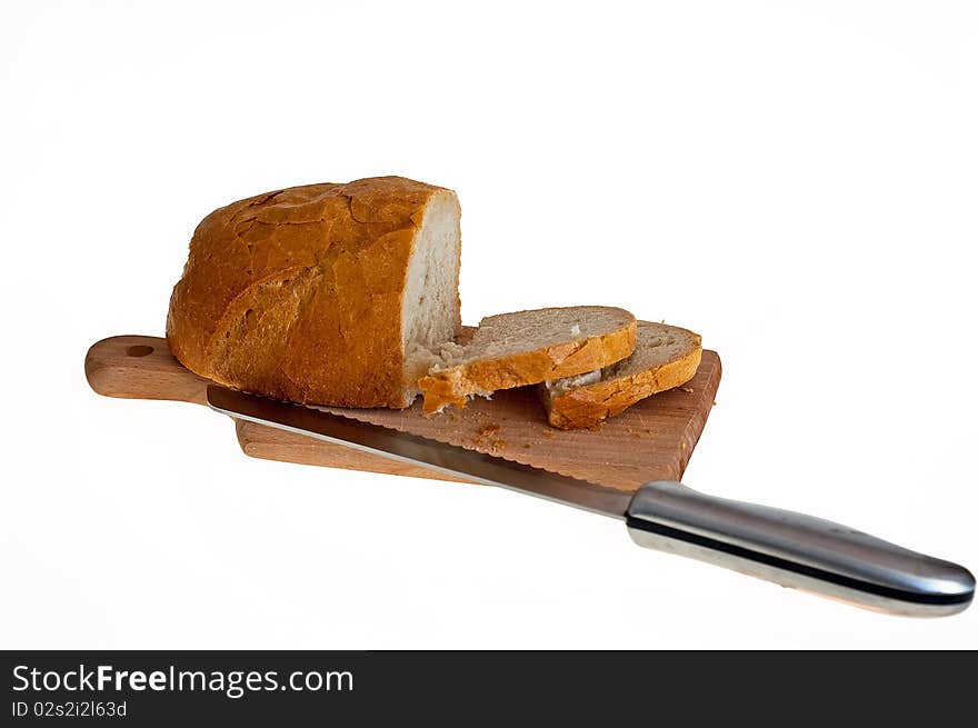 Bread isolated on a white background