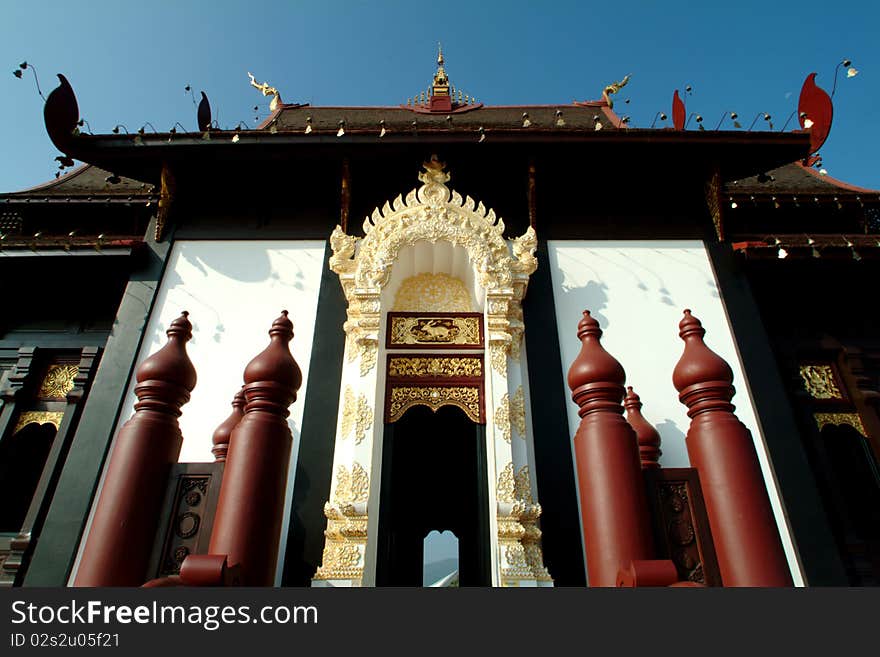 Thai art in Royal Pavillion , Chaingmai , North of Thailand