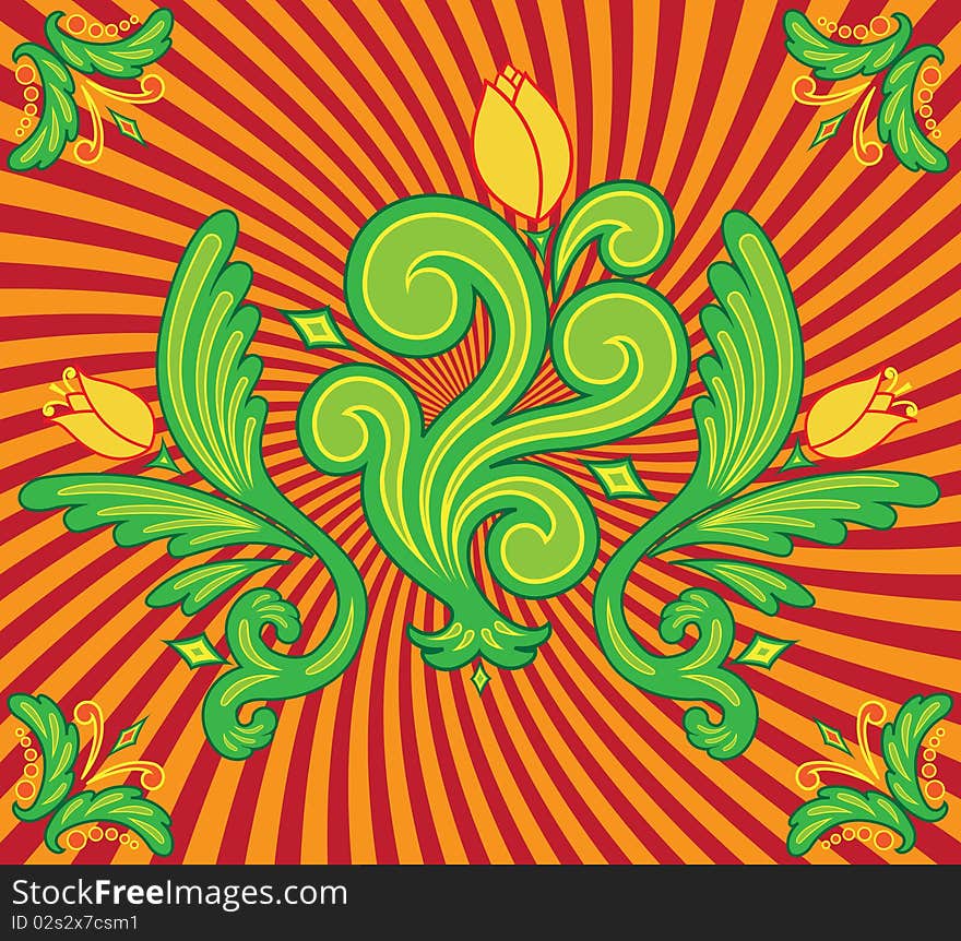 Vector illustration of floral ornament. Vector illustration of floral ornament