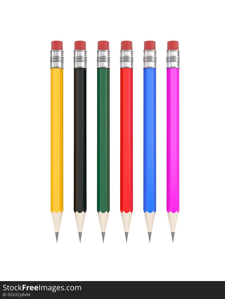 Pencils. Easy editable for you design