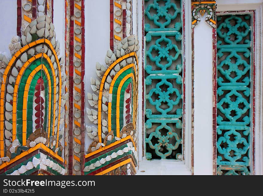 Wat Pho, Temple of the Reclining Buddha.Mosaic