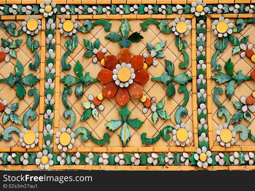 Native Thai style flower pattern