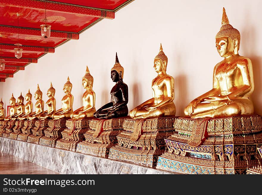 Golden Buddha, Wat Pho, Bangkok,Thailand. Golden Buddha, Wat Pho, Bangkok,Thailand