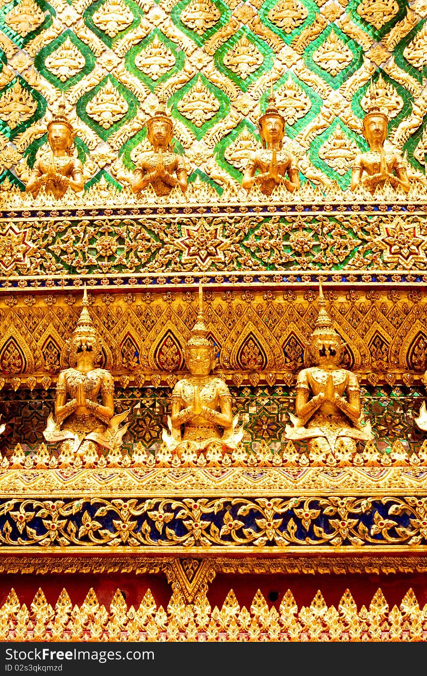 Famous Thailand's landmark, Grand Palace in Bangkok. Famous Thailand's landmark, Grand Palace in Bangkok