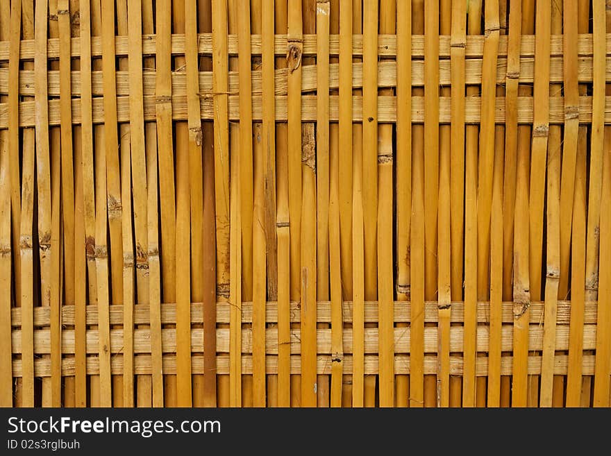 Thai style bamboo house wall