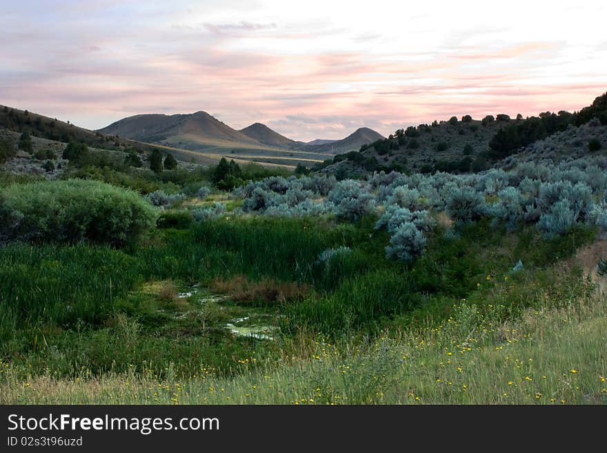 Sunset at Wolverine Canyon, near Blackfoot Idaho. Sunset at Wolverine Canyon, near Blackfoot Idaho