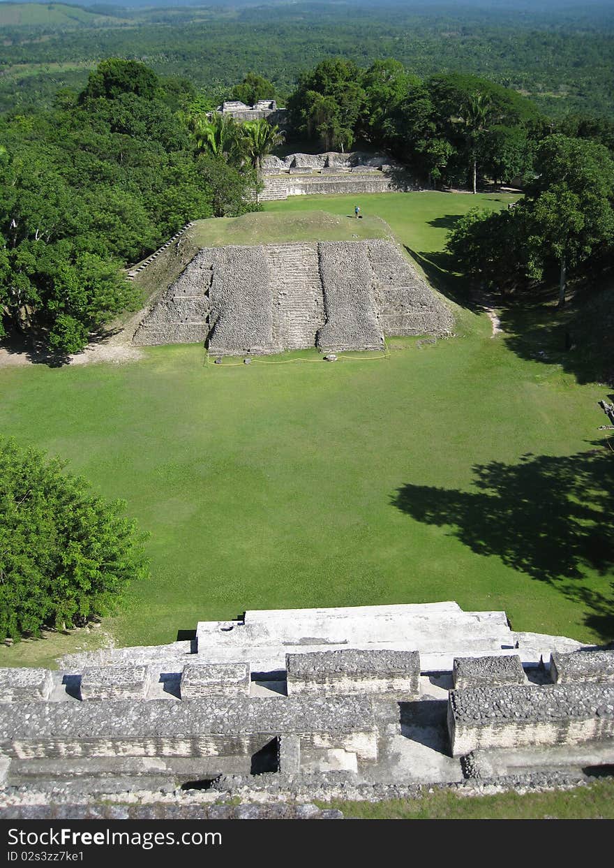 View on mayan ruin Xunantunich in Belize