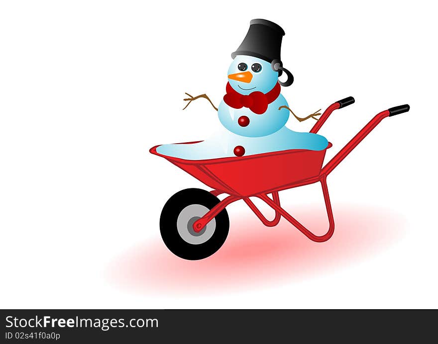 Vector Illustration The Snowman