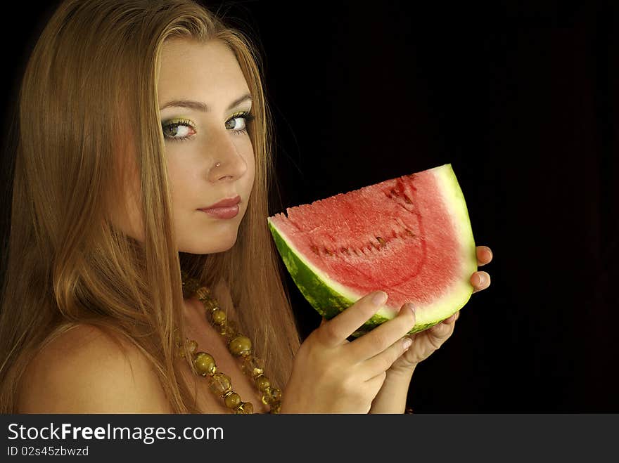 Ripe watermelon