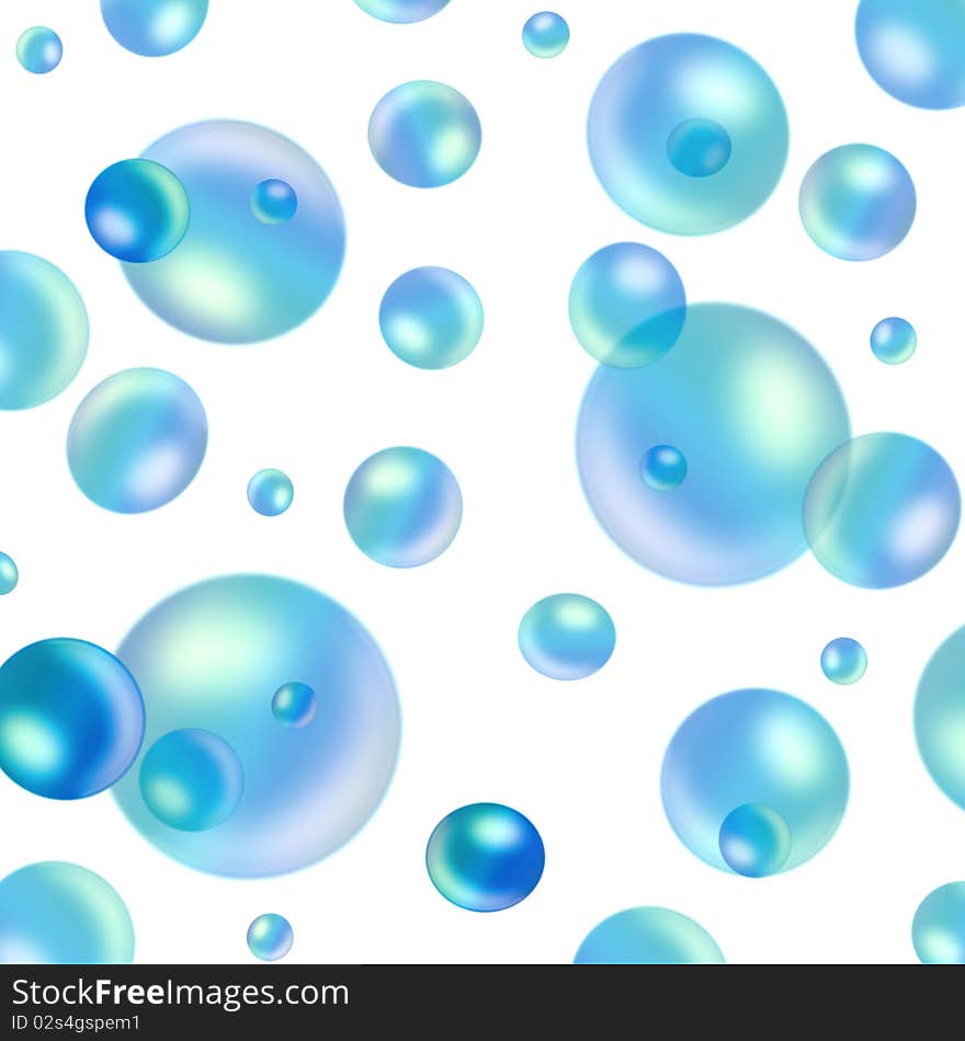 Water  soap bubbles, drop, on white  backgrounds