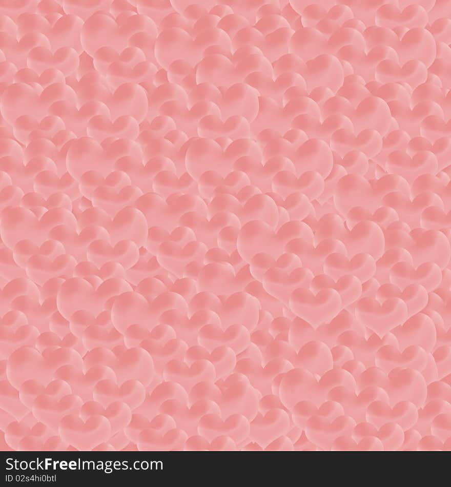 Red Valentine hearts background