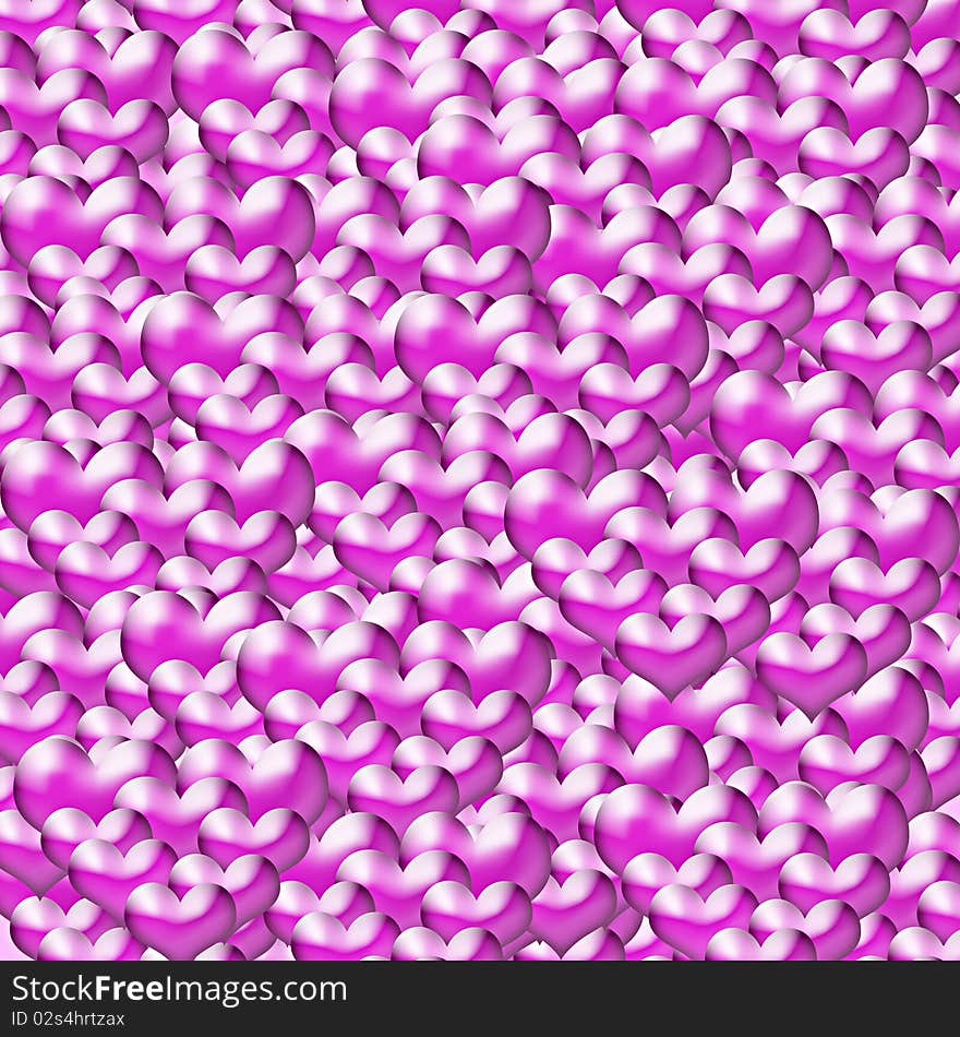 Red Valentine hearts background